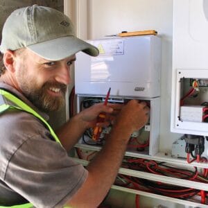 Kieran installing inverter